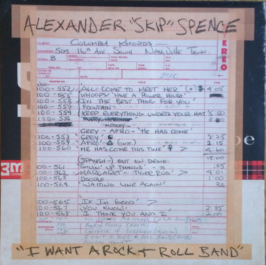 Alexander "Skip" Spence - I Want A Rock & Roll Band