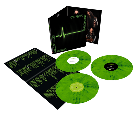 Type O Negative - Life Is Killing Me ( 3LP 20th Anniversary Green and Black Mixed Color Vinyl)